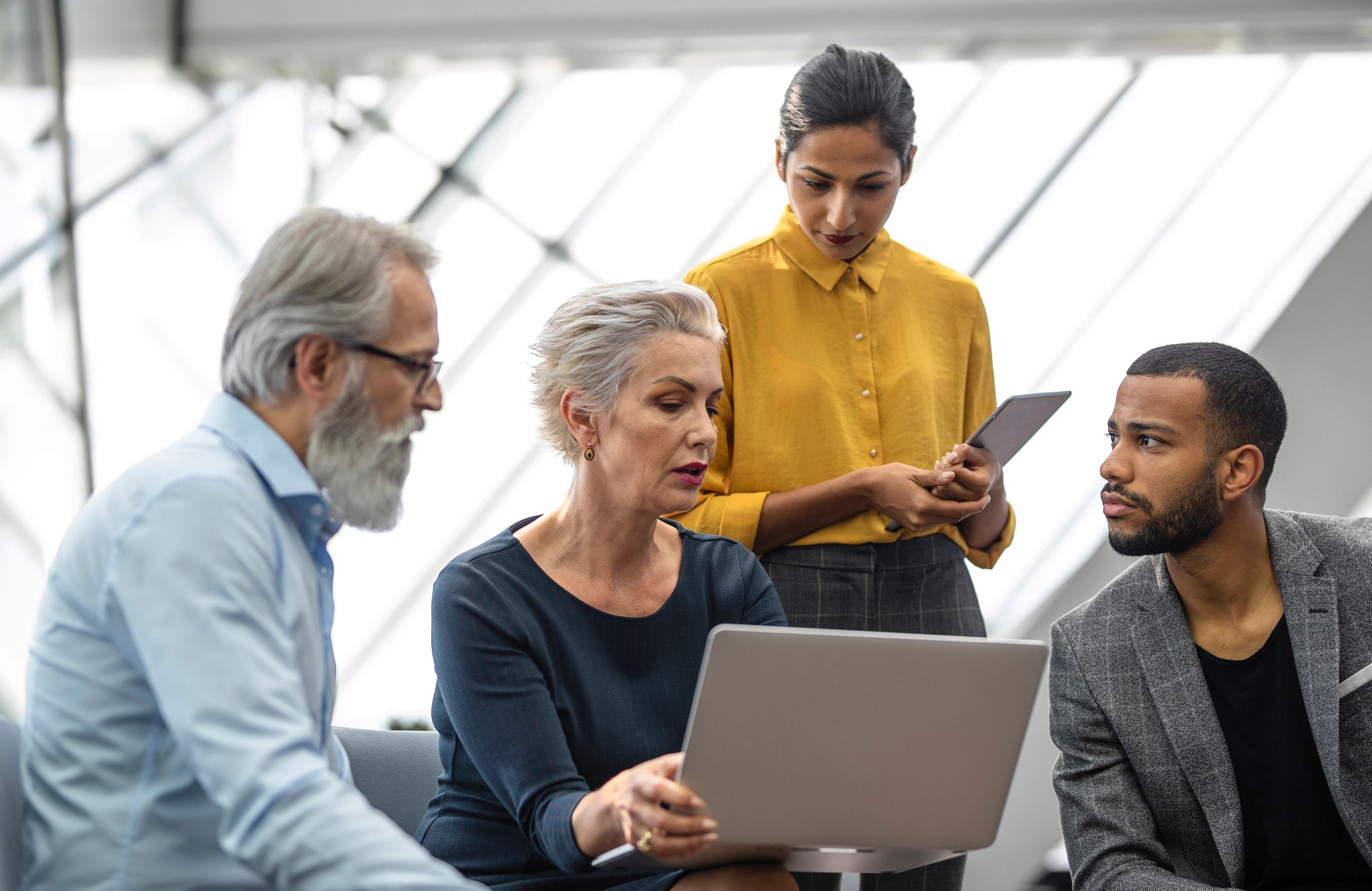 Business professionals in a collaborative workshop
